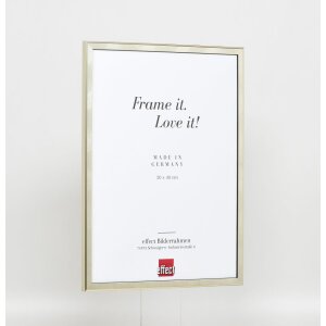 Effetto cornice in legno massiccio profilo 29 argento 14,8x21 cm vetro museale