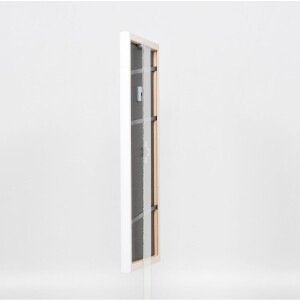 Cornice in legno effetto profilo 2070 vetro normale 14,8x21 cm bianco