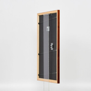 Cornice in legno effetto profilo 89 marrone scuro 14,8x21 cm vetro museale