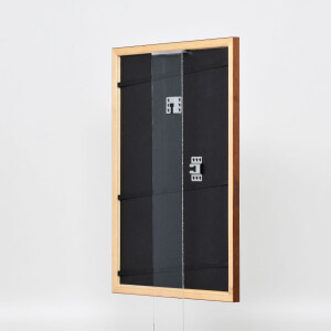 Cornice in legno effetto profilo 89 marrone scuro 14,8x21 cm vetro museale