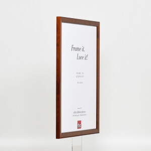 Cornice in legno effetto profilo 89 marrone scuro 14,8x21 cm vetro museale