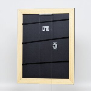 Effetto cornice in legno massiccio profilo 30 nero 14,8x21 cm vetro museale
