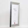 Effetto cornice in legno massiccio profilo 28 argento 14,8x21 cm vetro museale