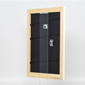 Effetto Telaio in legno massello Profilo 30 bianco 15x20 cm vetro trasparente