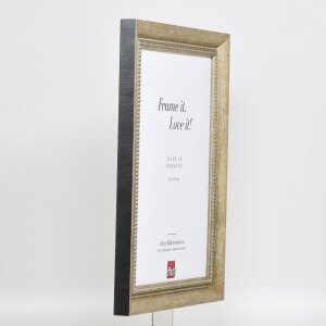 Effetto cornice in legno massiccio profilo 28 oro 15x20 cm vetro acrilico