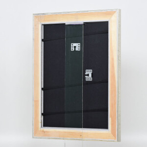 Cornice in legno effetto profilo 95 argento 15x20 cm vetro antiriflesso