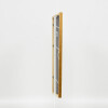Effetto cornice in legno massiccio profilo 22 marrone-oro 18x24 cm vetro antiriflesso