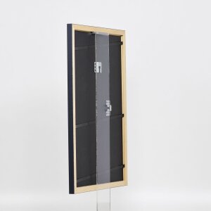 Telaio effetto legno profilo 38 grigio 18x24 cm vetro antiriflesso
