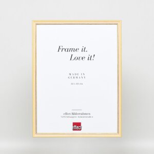 Effetto cornice in legno massiccio profilo 25 giallo 18x24 cm vetro acrilico