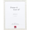 Telaio effetto legno profilo 2070 vetro antiriflesso 18x24 cm bianco