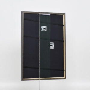 Effetto cornice in legno massiccio Profilo 25 blu 18x24 cm Vetro Museum