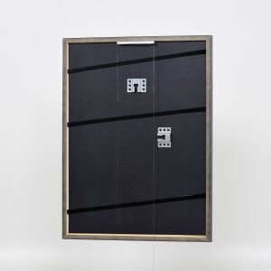 Effetto cornice in legno massiccio Profilo 25 grigio 18x24 cm Vetro Museum