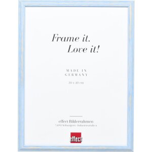 Effetto cornice in legno Profilo 32 blu 18x24 cm Vetro museo