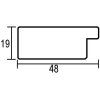Cornice in legno effetto 2400 marrone 18x27 cm vetro antiriflesso