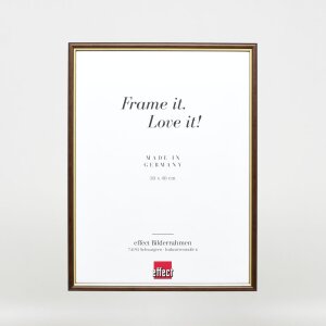 Effetto cornice in legno profilo 23 marrone noce 18x27 cm vetro museale