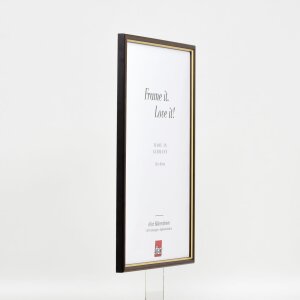 Effetto cornice in legno profilo 23 marrone noce 18x27 cm vetro museale