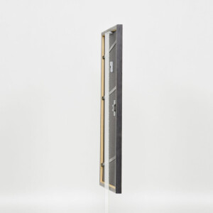 Effetto cornice in legno massiccio Profilo 25 grigio 18x27 cm Vetro Museum