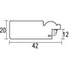 Cornice in legno massiccio effetto 2240 bianco 18x27 cm Vetro antiriflesso