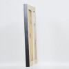 Effetto cornice in legno massiccio profilo 28 argento 18x27 cm vetro trasparente