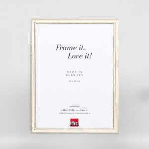 Effetto cornice in legno Profilo 38 bianco 18x32 cm Vetro normale
