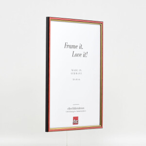 Telaio effetto legno profilo 23 rosso 18x32 cm vetro antiriflesso