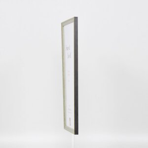 Cornice in legno massiccio effetto Profilo 25 verde 18x32 cm vetro antiriflesso