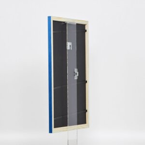 Telaio effetto legno profilo 89 blu 18x32 cm vetro acrilico