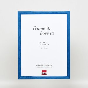 Telaio effetto legno profilo 89 blu 18x32 cm vetro acrilico
