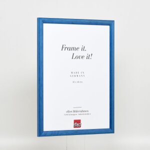 Telaio effetto legno profilo 89 blu 18x32 cm vetro acrilico