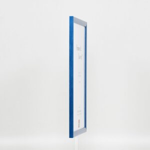 Telaio effetto legno profilo 89 blu 18x32 cm vetro acrilico