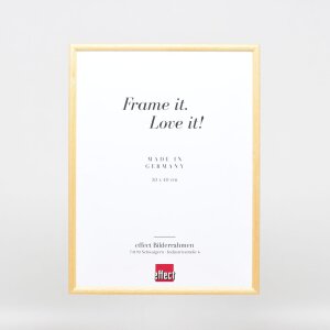 Effetto cornice in legno massiccio profilo 20 oro 18x32 cm vetro museale