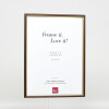 Effetto cornice in legno profilo 23 noce marrone 18x32 cm vetro museale