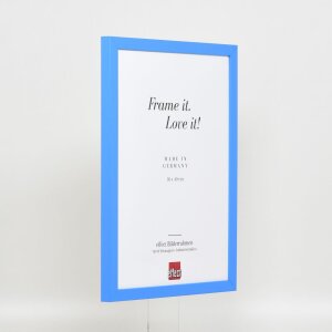 Cornice in legno Top Cube 18x32 cm vetro museale blu