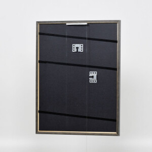 Effetto cornice in legno massiccio Profilo 25 blu 18x32 cm Vetro Museum