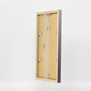 Cornice in legno Top Cube 18x32 cm vetro museale platino