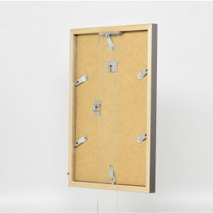 Cornice in legno Top Cube 18x32 cm vetro museale platino