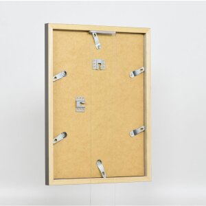 Cornice in legno Top Cube 18x32 cm vetro museale platino