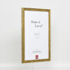 Cornice in legno effetto profilo 2070 vetro antiriflesso 18x32 cm oro