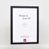 Effetto cornice in legno Profilo 33 nero 18x32 cm Vetro museo