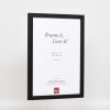 Effetto cornice in legno Profilo 33 nero 18x32 cm Vetro museo