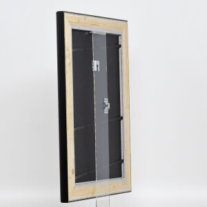 Telaio effetto legno profilo 95 nero 18x32 cm vetro antiriflesso