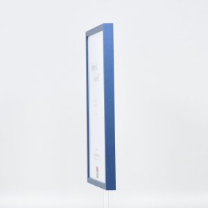 Telaio effetto legno profilo 35 blu 20x20 cm vetro antiriflesso