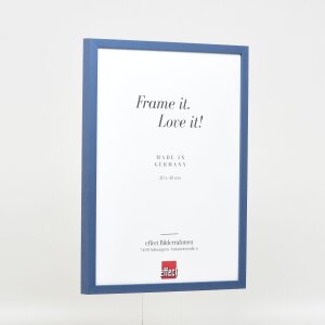 Telaio effetto legno profilo 35 blu 20x20 cm vetro antiriflesso