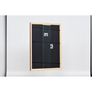 Telaio effetto legno profilo 38 marrone 20x20 cm vetro antiriflesso