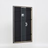 Effetto cornice in legno massiccio profilo 25 grigio 20x20 cm vetro antiriflesso