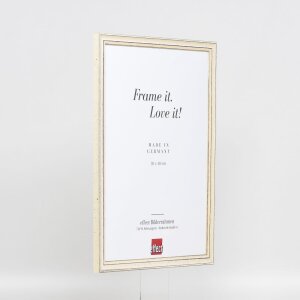 Effetto cornice in legno Profilo 38 bianco 20x20 cm Vetro acrilico
