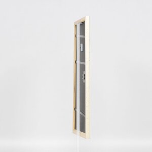 Effetto cornice in legno Profilo 38 bianco 20x20 cm Vetro acrilico