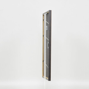 Effetto cornice in legno massiccio profilo 25 noce marrone 20x20 cm vetro acrilico