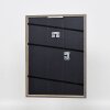 Effetto cornice in legno massiccio profilo 25 noce marrone 20x20 cm vetro museale