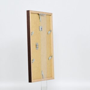 Effetto cornice in legno profilo 33 wengé 20x20 cm vetro museo